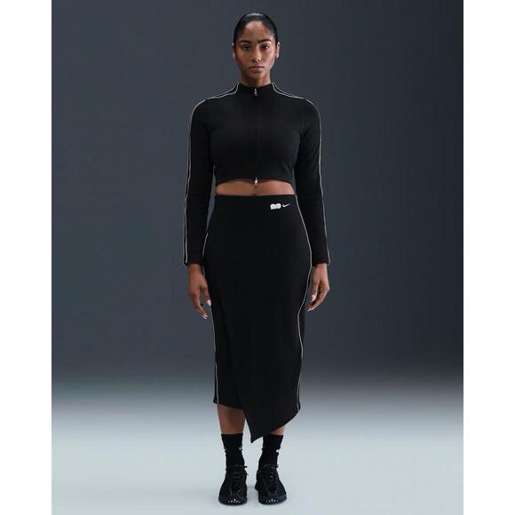 Nike Dresses & Skirts - Nike Naomi Osaka High Waisted Ribbed Maxi Skirt Black IF2443 010 Women’s XS